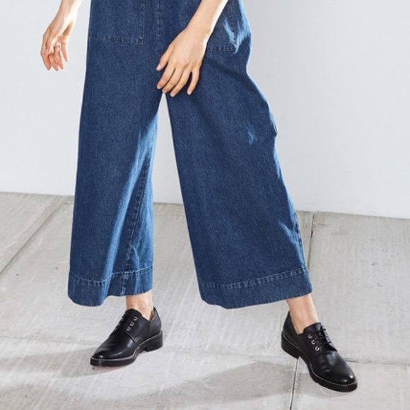 Miista London "Adelaide" Black Leather Oxfords with metal chain trim - Size 7 - Picture 4 of 9